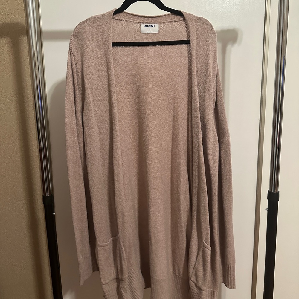 Old Navy Women's XXL Tall Longline Tan Sweater
